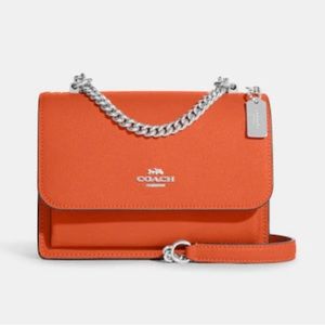 Coach Mini Klare in silver/burnt orange
